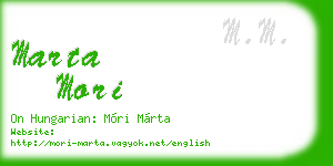 marta mori business card