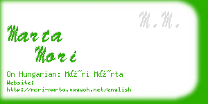 marta mori business card